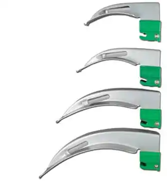 Macintosh curved laryngoscope blades